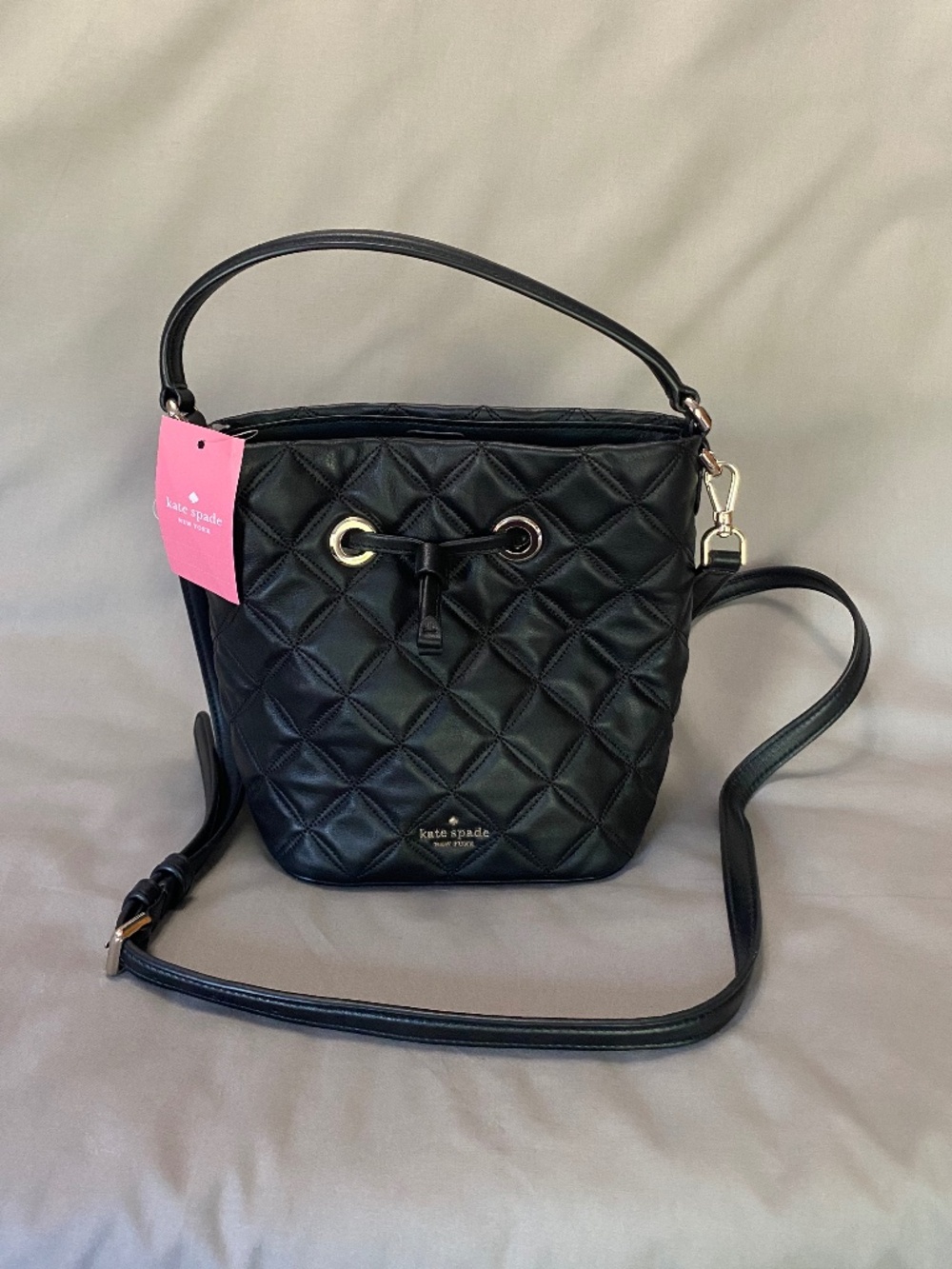 Kate Spade Natalia Small Bucket quilted leather crossbody bag (NWT)